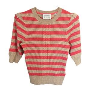 Scotch & Soda Women's size small Amsterdam Puff Sleeve Striped Sweater